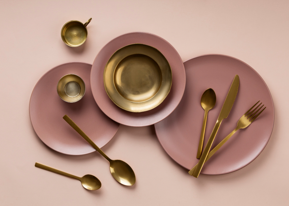 Złote sztućce
