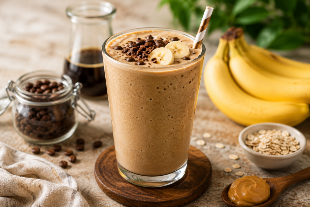 Kawowe smoothie z bananem i mlekiem – szybkie śniadanie z kawą